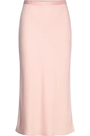 Calvin Klein Recycled Cdc Bias Cut Midi Skirt Skirts Knee-length & Midi Skirts Pink