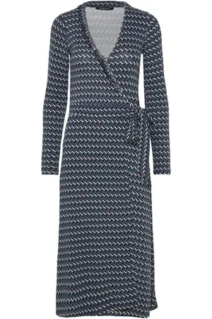 Ilse Jacobsen Elisa Harlekin Wrap Dress Polvipituinen Mekko Blue