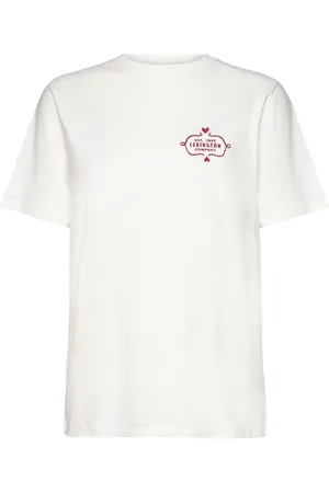 Lexington Kayla Boyfriend Tee Tops T-shirts & Tops Short-sleeved White