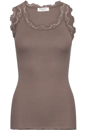 Rosemunde Rwbabette Sl U-Neck Long Lace Top Tops T-shirts & Tops Sleeveless Brown