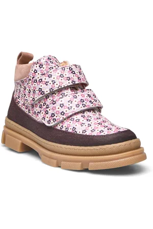 ANGULUS Boots - Flat - With Lace And Zip Bootsit Nauhalliset Saapikkaat Pink