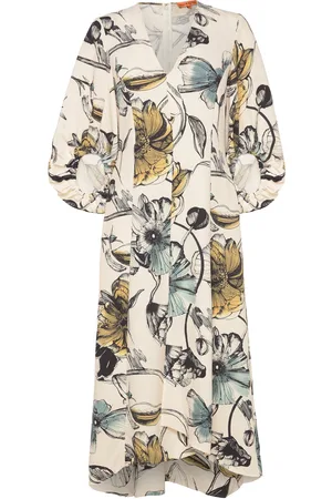 STINE GOYA Three-Quarter Sleeve Midi Dress, 22 Designers Knee-length & Midi Multi/patterned