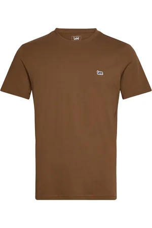 Lee Ss Patch Logo Tee Tops T-shirts Short-sleeved Brown