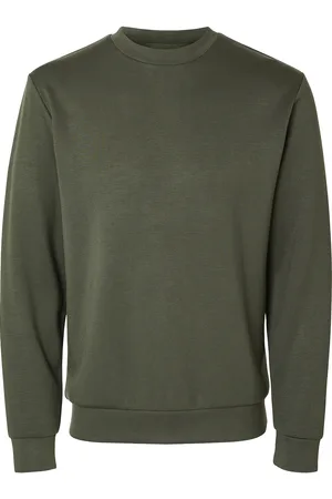 SELECTED Slhemanuel Soft Crew Neck Sweat Noos Tops Sweat-shirts & Hoodies Sweat-shirts Green