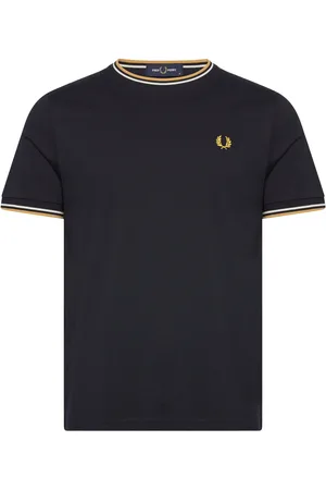 Fred Perry Twin Tipped T-Shirt Designers T-shirts Short-sleeved Navy