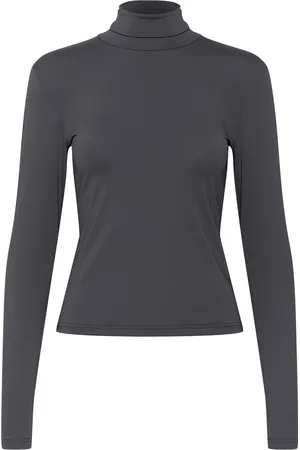 Gestuz Sanyagz Ls High Neck Tops T-shirts & Tops Long-sleeved Grey