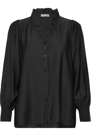 FRANSA Framby Sh 1 Tops Shirts Long-sleeved Black