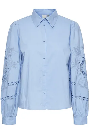 Y.A.S M Lla Ls Shirt S. Tops Shirts Long-sleeved Blue