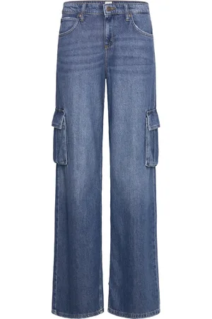 Lee Slouch Cargo Bottoms Jeans Boyfriend Jeans Blue