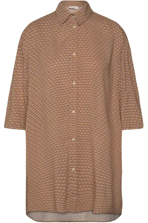 American Vintage Belabay Tops Shirts Short-sleeved Brown