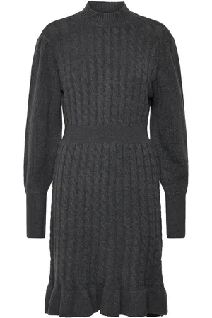 VERO MODA Vmvera Ls Short Knit Dress Vma Lyhyt Mekko Grey