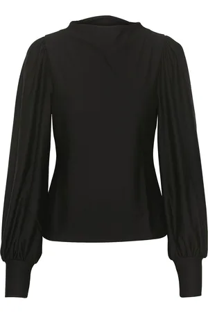Gestuz Rifagz Puff Top Tops Blouses Long-sleeved Black