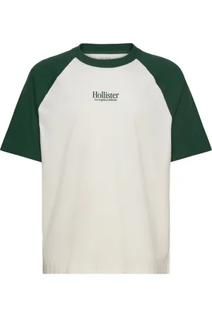 Hollister Hco. Guys Graphics Tops T-shirts Short-sleeved Green