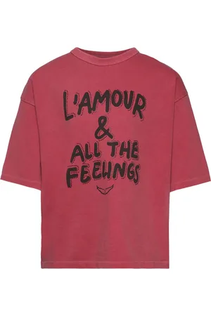 Zadig & Voltaire Short Sleeves Tee-Shirt Tops T-shirts Short-sleeved Red