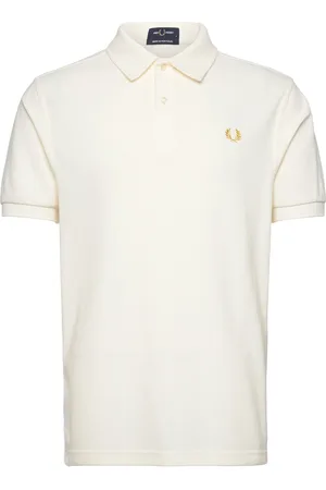 Fred Perry Open Waffle Polo Shirt Tops Knitwear Short Sleeve Knitted Polos Cream
