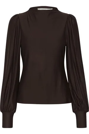 Gestuz Rifagz Puff Top Tops Blouses Long-sleeved Brown