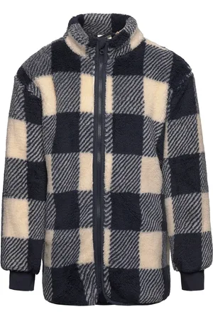 Minymo Cardigan Teddy Fleece Outerwear Fleece Outerwear Fleece Jackets Navy