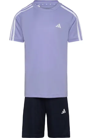 adidas U Tr-Es 3S Tset Sets Sets With Short-sleeved T-shirt Blue