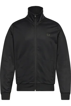 Fred Perry Track Jacket Tops Sweat-shirts & Hoodies Sweat-shirts Black