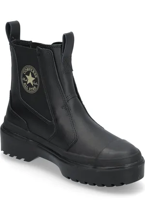 Converse Ctas Chelsea Lugged Hi Black/Black/Black Bootsit Nauhalliset Saapikkaat Black
