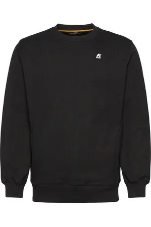 K-Way French Terry Fleece Crewneck Pullover Tops Sweat-shirts & Hoodies Fleeces & Midlayers Black