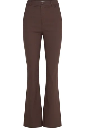 Minus Mscarma Flared Graphic Pants Bottoms Trousers Flared Brown
