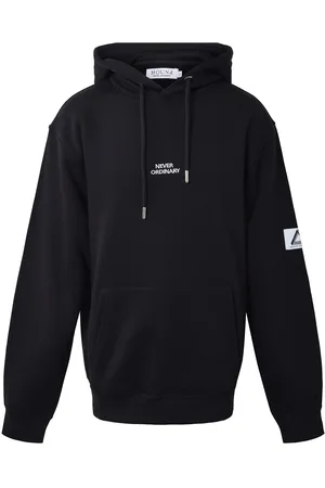 Hound Hoodie W/Label Tops Sweat-shirts & Hoodies Hoodies Black