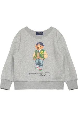 Ralph Lauren Polo Bear Fleece Sweatshirt Tops Sweat-shirts & Hoodies Sweat-shirts Grey