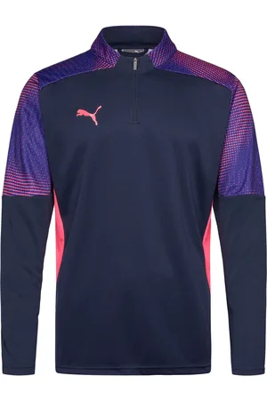 PUMA Individualfinal 1/4-Zip Top Sport Men Sport Clothing Sport Tops Sport Long Sleeved Tops Blue