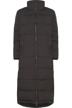 Tommy Hilfiger Tjw Maxi Essential Puffer Topattu Pitkä Takki Black