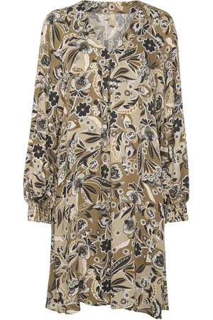 Culture Cuibi Dittemarie Short Dress Lyhyt Mekko Khaki Green