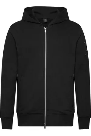 Moose Knuckles Hartsfield Zip-Up Tops Sweat-shirts & Hoodies Hoodies Black