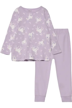NAME IT Nmfnightset Pastel Lilac Horse Noos Pyjamasetti Pyjama Purple
