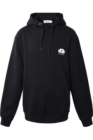 Hound Hoodie W/Back Print Tops Sweat-shirts & Hoodies Hoodies Black