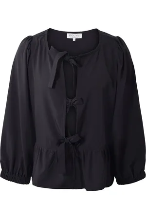 Hound Ribbon Top Tops Blouses & Tunics Black