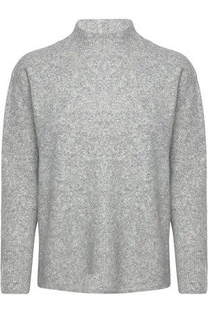 Pulz jeans Pzastra Turtleneck Pullover Tops Knitwear Turtleneck Grey