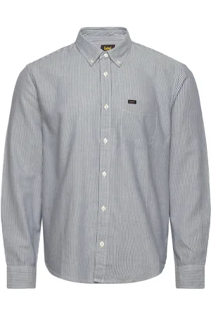 Lee Lee Button Down Tops Shirts Casual Blue