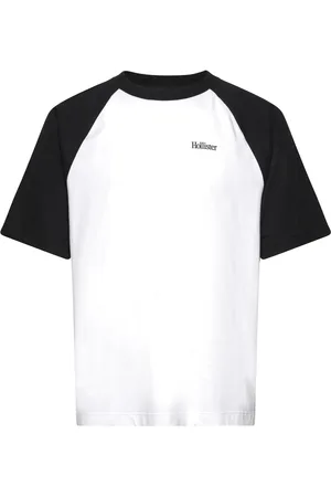 Hollister Hco. Guys Graphics Tops T-shirts Short-sleeved White