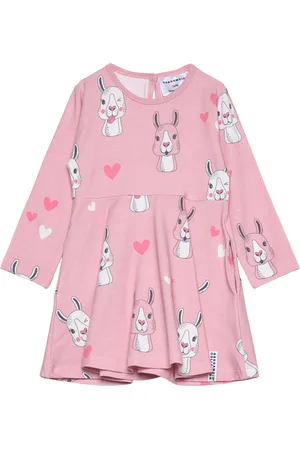 Geggamoja Bamboo Dress Pink Lama Dresses & Skirts Dresses Casual Dresses Long-sleeved Casual Dresses Pink