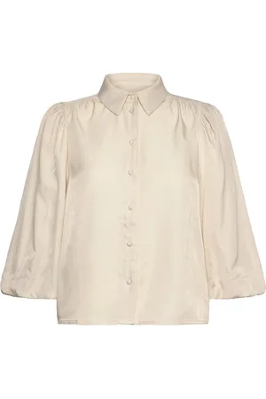 Minus Mssherina 3/4 Sleeve Shirt Tops Shirts Short-sleeved Cream