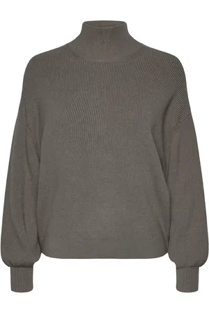 MSCH Mschmagnea Rachelle Pullover Tops Knitwear Turtleneck Grey