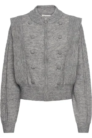 Lollys Laundry Noviall Cardigan Ls Tops Knitwear Cardigans Grey