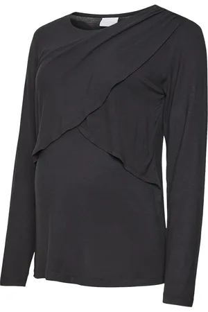 Mama;licious Mlalison Iris L/S Jrs Top 2F Tops T-shirts & Tops Long-sleeved Black
