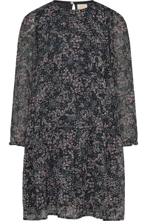 Creamie Dress Flower Dobby Dresses & Skirts Dresses Partydresses Navy