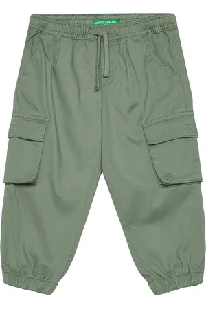 Benetton Trousers Bottoms Cargo Pants Green