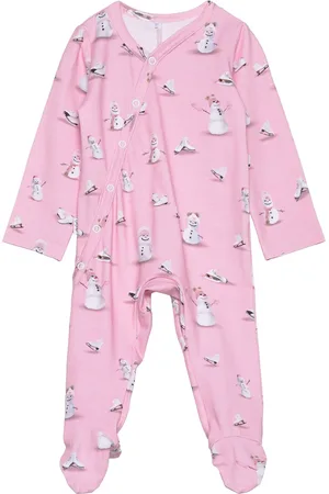 Gugguu Baby Print Full Bodysuit Pitkähihainen Body Pink