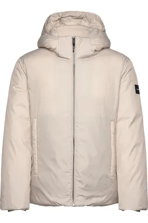 Calvin Klein Non Quilt Padded Hooded Jacket Villakangastakki Pitkä Takki Cream