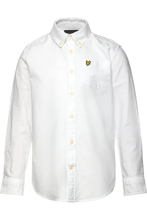 Lyle & Scott Oxford Shirt Tops Shirts Long-sleeved Shirts White