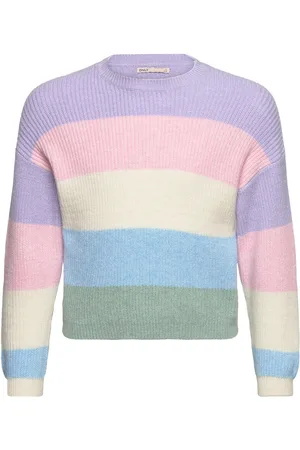 ONLY Kmgsandy L/S Stripe Pullover Knt Tops Knitwear Pullovers Multi/patterned