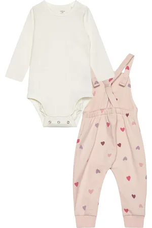 Lindex Set Body Dungeree Hearts Sets Sets With Body Pink